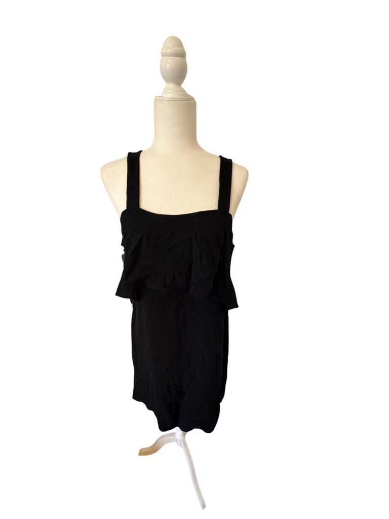 Wilfred Black Sleeveless Square-Neck Dress